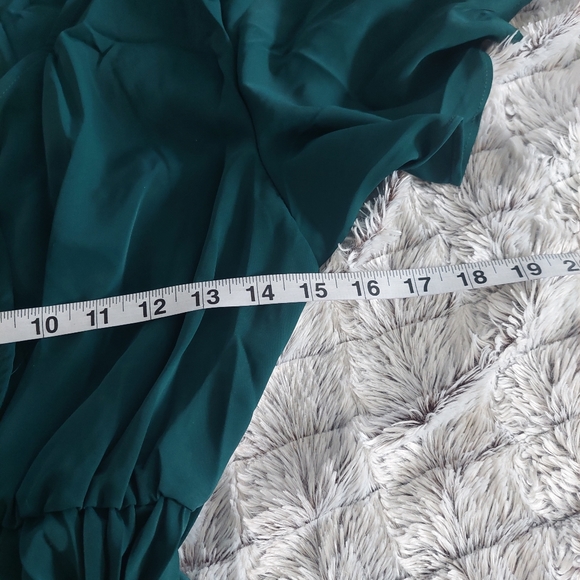 New wrap v-neck dress dark green small - Picture 4 of 5